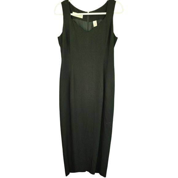 Dana Buchman Dresses & Skirts - Vintage Dana Buchman Size 6 Sleeveless V-Neck Bllack Midi Sheath Dress